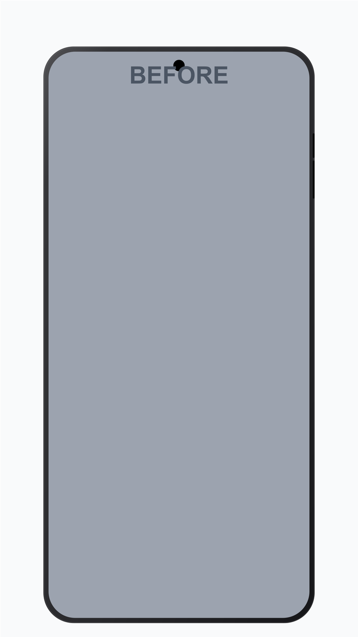 Android Before & After screen 1